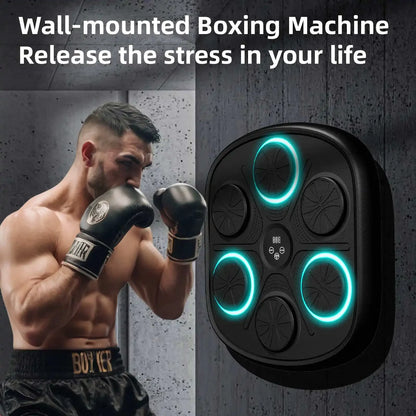 NEW Smart Music Boxing Training Machine Boxing Fitness Trainer Electronic Wall Target Hanging Sandbag Kid Adult 2 Pair Gloves