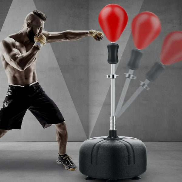 120-160cm Standing Punching Bag Height Adjustable Adult Standing Boxing Training Punching Ball