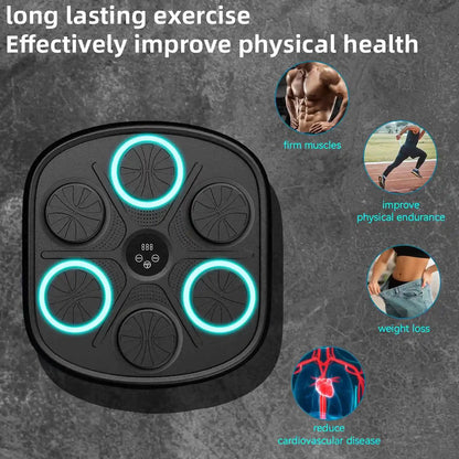 NEW Smart Music Boxing Training Machine Boxing Fitness Trainer Electronic Wall Target Hanging Sandbag Kid Adult 2 Pair Gloves