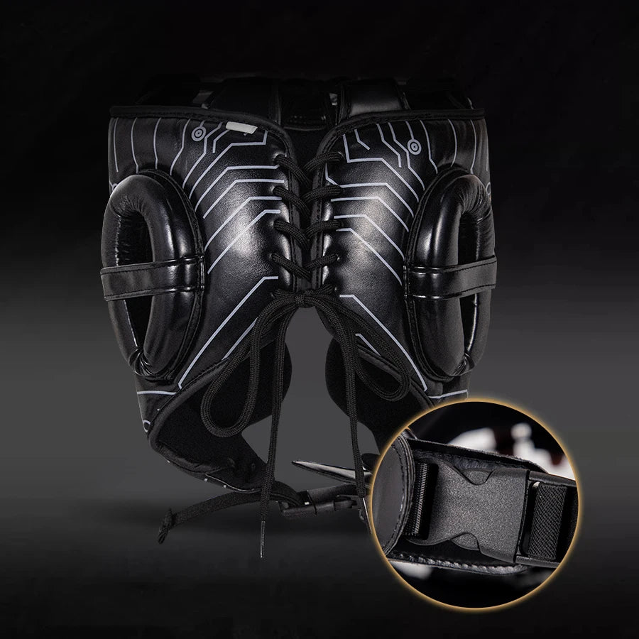Professional Boxing Helmet Adult Boxing Head Cover Karate Head Gear Beam Closed Full Sanda Helmet Ear Protection