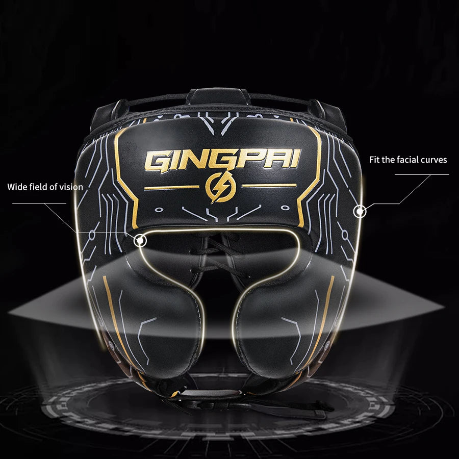 Professional Boxing Helmet Adult Boxing Head Cover Karate Head Gear Beam Closed Full Sanda Helmet Ear Protection