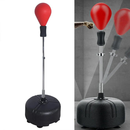 120-160cm Standing Punching Bag Height Adjustable Adult Standing Boxing Training Punching Ball