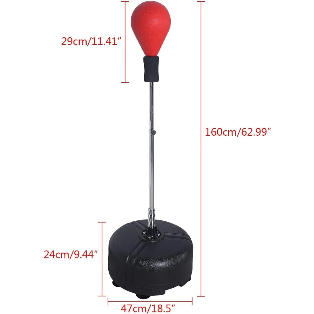120-160cm Standing Punching Bag Height Adjustable Adult Standing Boxing Training Punching Ball
